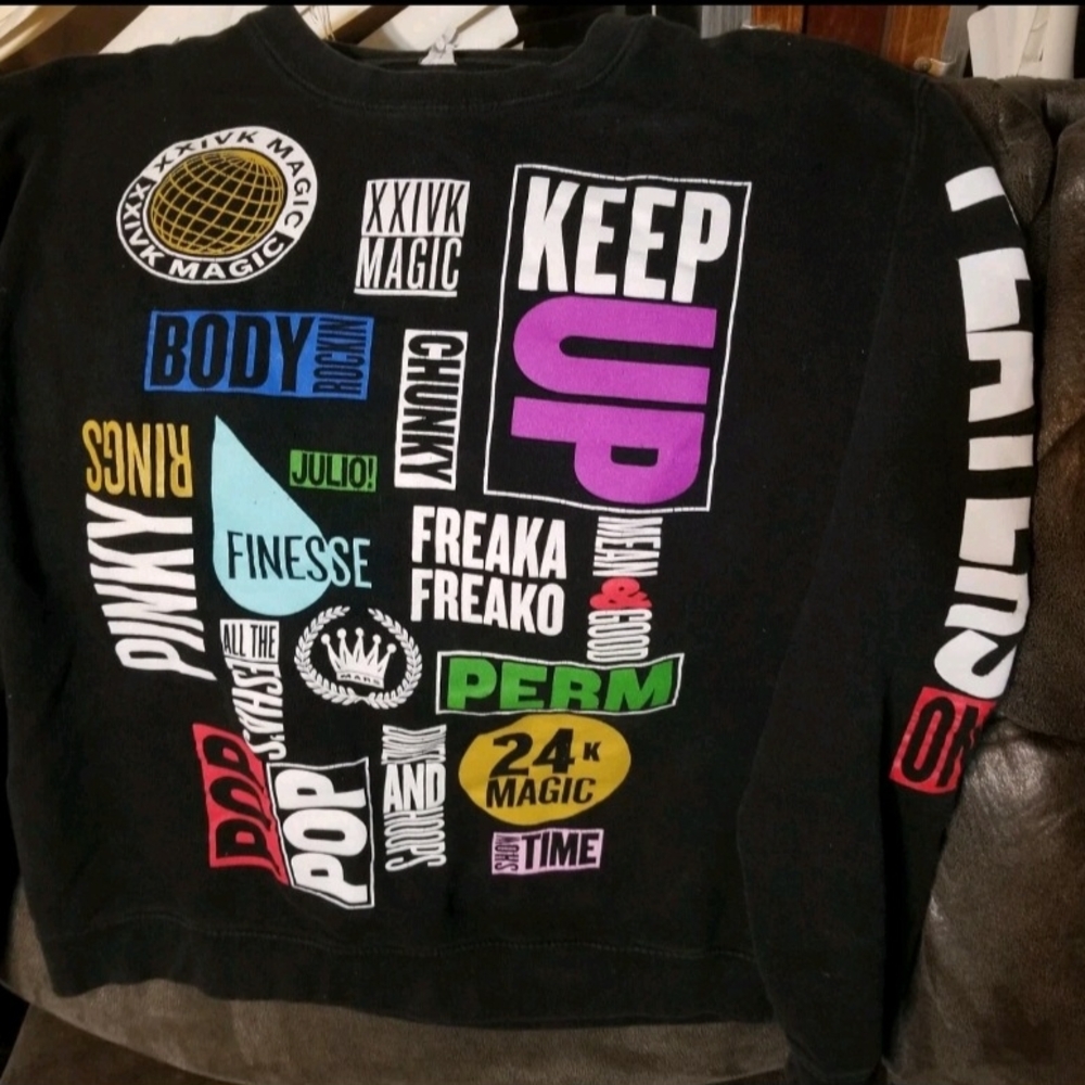 Rare Bruno Mars XXIVK Magic World Tour Players Only Sweatshirt Sweater Medium